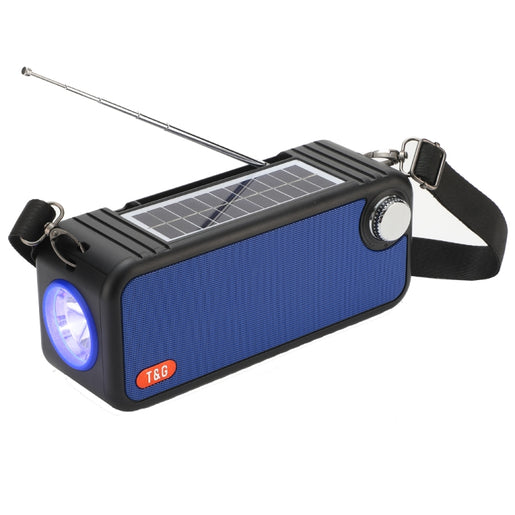 T&G TG637 Tragbarer, solarbetriebener, kabelloser Bluetooth-Lautsprecher für den Außenbereich mit FM/Taschenlampe/TF-Kartensteckplatz