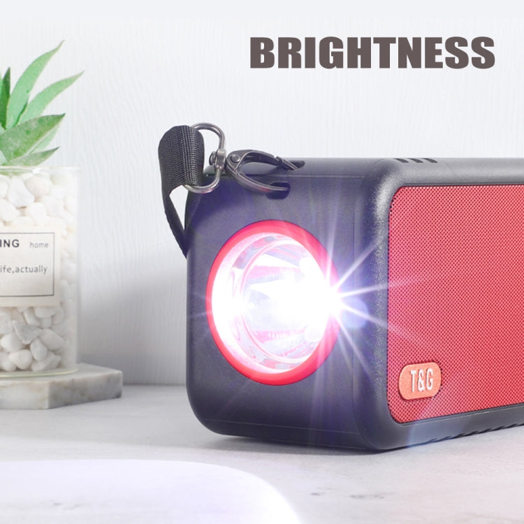 T&G TG637 Tragbarer, solarbetriebener, kabelloser Bluetooth-Lautsprecher für den Außenbereich mit FM/Taschenlampe/TF-Kartensteckplatz