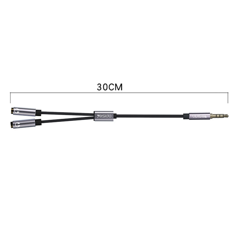 Yesido YAU28 3,5-mm-Stecker auf Mikrofon + Audio 3,5-mm-Buchse Audiokabel