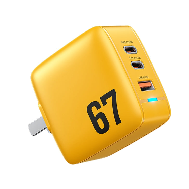 WK WP-U141 67-W-USB+Doppel-USB-C/Typ-C-GaN-Ladegerät