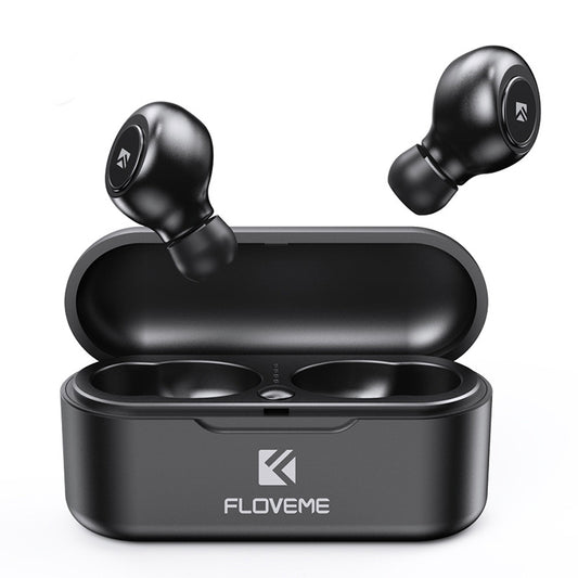 FLOVEME Universal Bluetooth 5.0 Ohrhörer Stereo Headset In-Ear Kopfhörer mit Ladebox