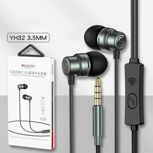 Yesido YH32 3,5-mm-In-Ear-Kopfhörer mit Kabel, Länge: 1,2 m