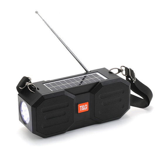 T&G TG634 Outdoor Solar Power Bluetooth Wireless-Lautsprecher mit FM/Taschenlampe/TF-Kartensteckplatz