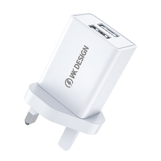 WK WP-U119 10-W-Reiseladegerät mit zwei USB-Anschlüssen, UK-Stecker