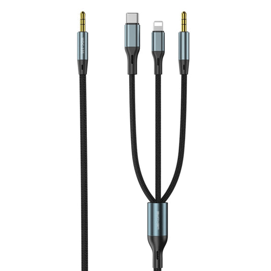 WK WDC-135 SHQ-Serie 8-poliges + Typ-C / USB-C + 3,5-mm-3-in-1-Audiokabel