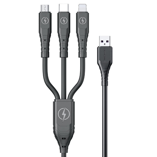 WK WDC-153 8-poliges + Typ-C / USB-C + Micro-USB 3-in-1-Schnellladedatenkabel, Länge: 1,2 m