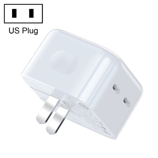 WK WP-U142 35-W-Dual-USB-C/Typ-C-Galliumnitrid-Ladegerät, US-Stecker