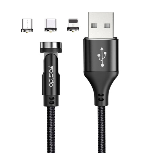 Yesido CA68 3-in-1 2,4 A USB-Magnetladekabel, Länge: 1,2 m