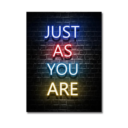 Moderne Neon Slogan Poster Motivation Wand Kunst Drucke Inspirational Erfolg Leinwand Malerei für Schlafzimmer Haus Dekorative Bild