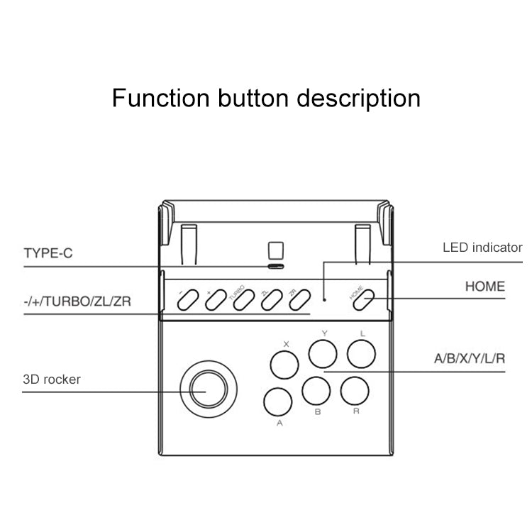 ipega PG-9136 Arcade Joystick NS Hauptspiel Rocker Gamepad für Switch Gladiator