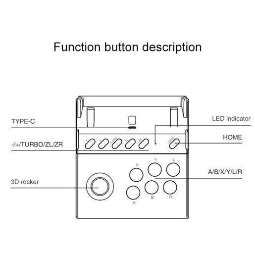 ipega PG-9136 Arcade Joystick NS Hauptspiel Rocker Gamepad für Switch Gladiator