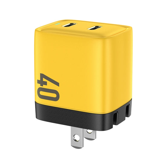 WK WP-U128 40W Galliumnitrid-Ladegerät mit Dual-USB-C/Typ-C-Schnittstelle, Spezifikationen: US-Stecker