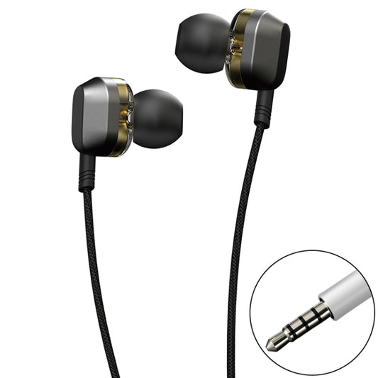 WK Y9 3,5-mm-In-Ear-HIFI-Stereo-Kopfhörer mit doppelter beweglicher Spule und Kabel