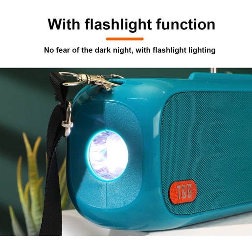 T&G TG613 TWS Solar tragbare Bluetooth-Lautsprecher mit LED-Taschenlampe, unterstützt TF-Karte/FM/AUX/U-Disk