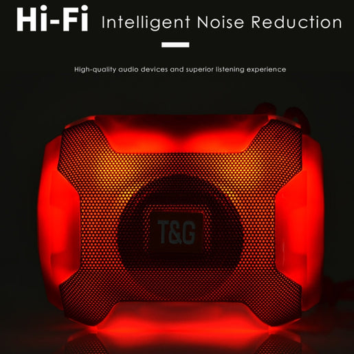 T&G TG162 LED-Stereo-tragbarer Bluetooth-Lautsprecher, Mini-Wireless-Lautsprecher-Subwoofer