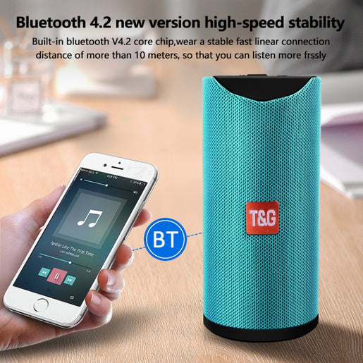 TG113 Tragbare Bluetooth-Lautsprecher, wasserdichter Stereo-Außenlautsprecher, MP3-Bass-Soundbox mit FM-Radio